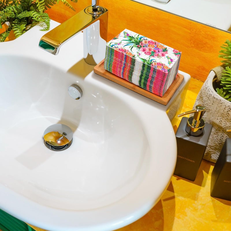 Epakh 200 Pcs Bulk Hawaiian Tropical Napkins Paper Guest Towels 2 Ply Disposable Pineapple Flower Napkins Dinner Decorative Hand Towels for Bathroom Wedding Summer Beach Holiday Party  7.9 x 4.3"" - Image 4