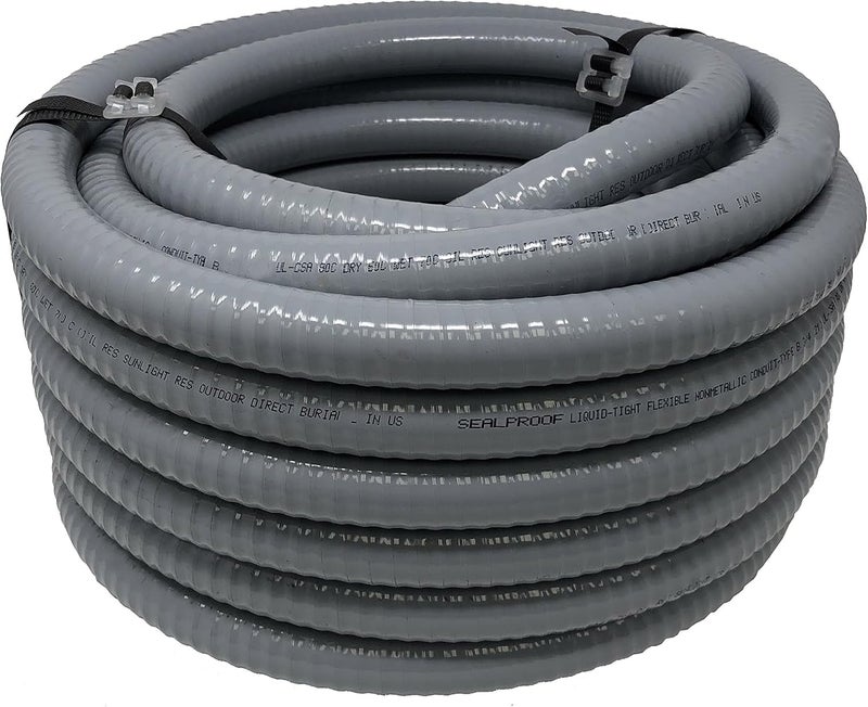 Sealproof 1-1/2-Inch Flexible Non-metallic Liquid-Tight Electrical Conduit Type B, UL Listed, 1-1/2" Dia, 50 Feet - Image 1