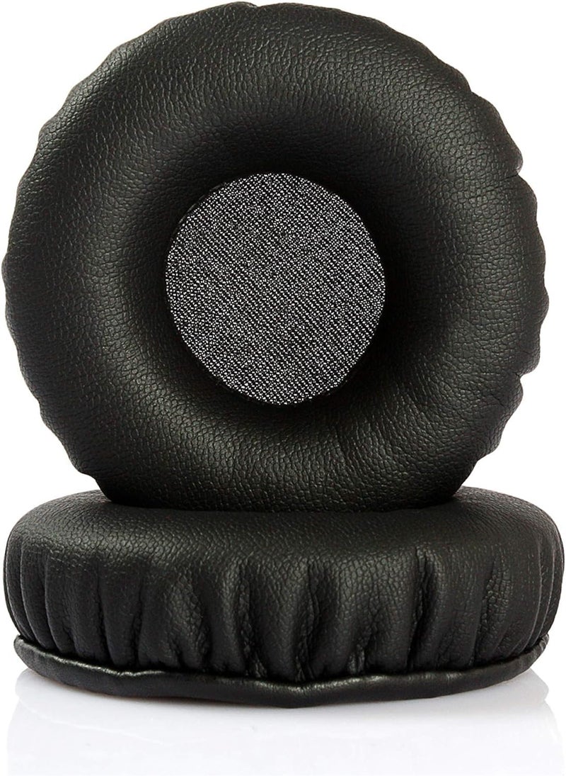 Street27® Ear Pads Cushion Compatible with JABRA Evolve 30/20 UC/BIZ2400 Headphones, 60mm / 6cm Headphone Earpads Cushion, All-Day Comfort Design, Protein Leather & Soft Memory Foam Earmuff - Black - Image 2