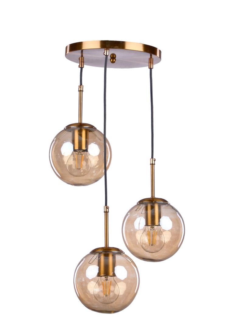 نجفة شوب دلايه مودرن زجاج 3 بلورات من نجفه شوب 30*30*50 - Image 1