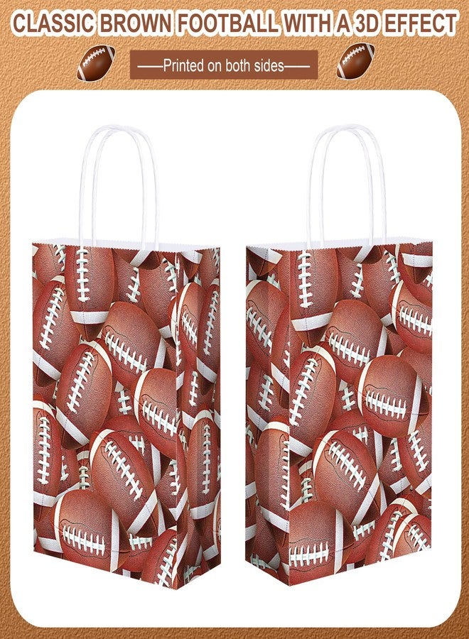 MIMIND 16 Pieces Football Gift Bags Tissue Paper 8.7 x 6.3 x 3.2 Inches Football Favor Bags with Handles Goodie Candy Treat Bag for Birthday, Sports Themed Party Supplies - Image 4