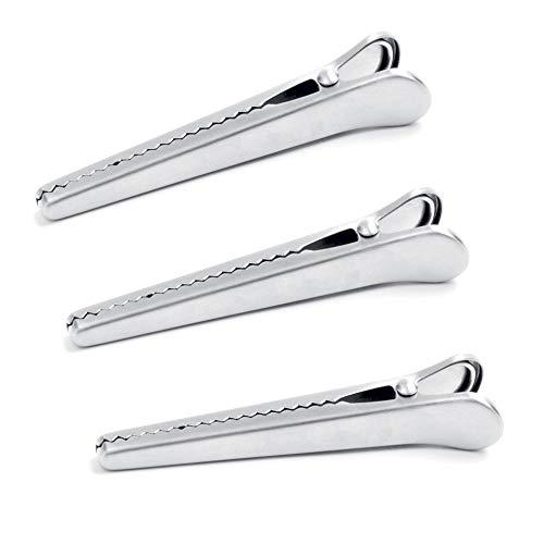 Norpro 163 Stainless Steel Jaw Clips, Set of 3, 3 Piece, Silver - Image 1