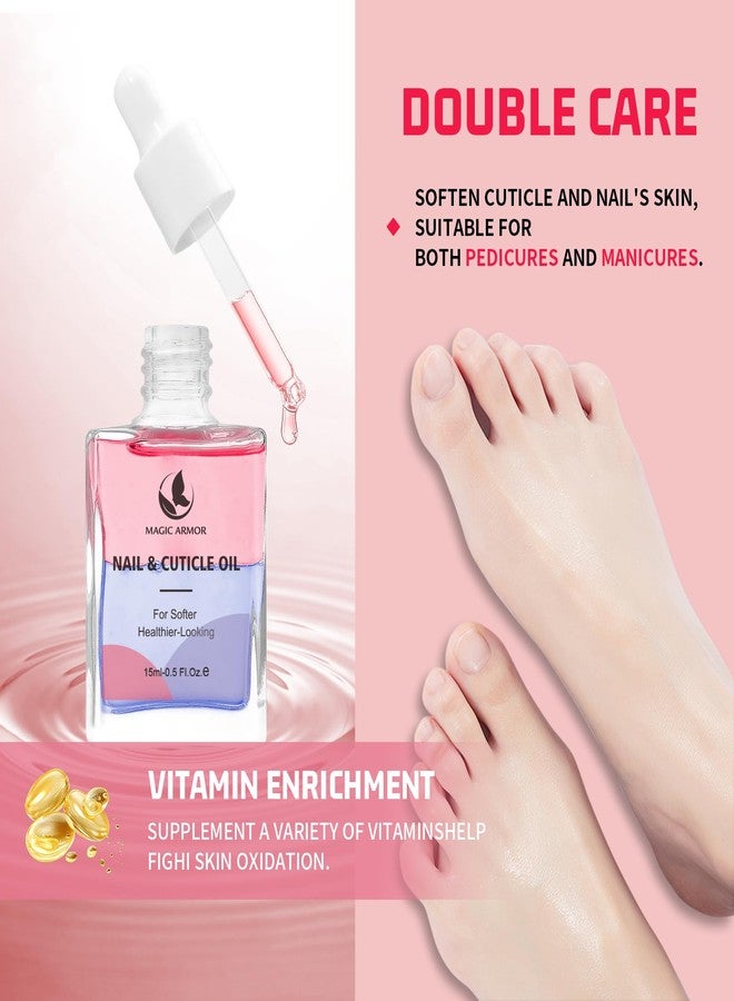 MAGIC ARMOR Cuticle Oil for Nails 15ml（0.5Fl.oz）- Nail Strengthener with Vitamin E, D-Panthenol & Centella - Nail Oil for Growth and Repair - Moisturizes Dry Cuticles, Softens Hangnails - Image 3