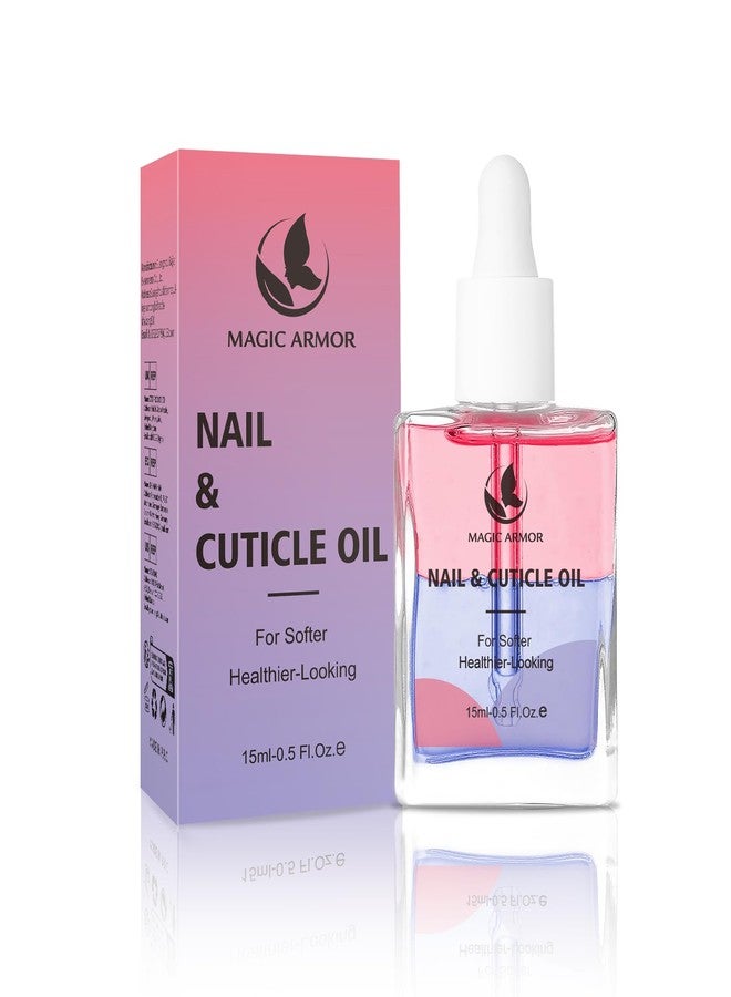 MAGIC ARMOR Cuticle Oil for Nails 15ml（0.5Fl.oz）- Nail Strengthener with Vitamin E, D-Panthenol & Centella - Nail Oil for Growth and Repair - Moisturizes Dry Cuticles, Softens Hangnails - Image 1