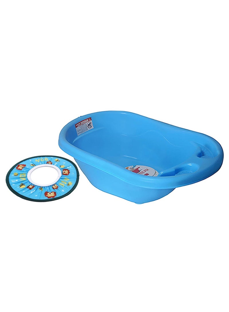 STAR BABiES Sunbaby Buy 1 Get 1 (Splash bath tub with kids shower cap - Blue/Blue - Image 1
