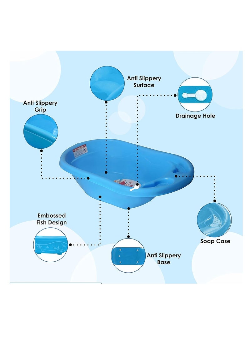 STAR BABiES Sunbaby Buy 1 Get 1 (Splash bath tub with kids shower cap - Blue/Blue - Image 4