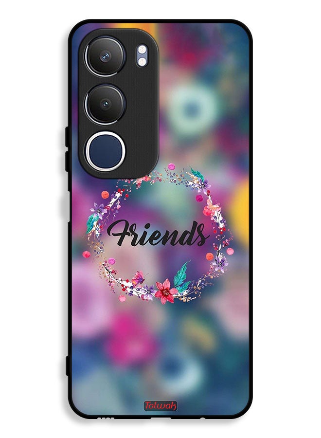 Tolwak Vivo Y19s 4G Protective Case Cover Friends In Flowers Ring Art - Image 1
