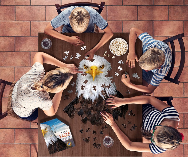Madd Capp Puzzles - I AM Eagle - 300 Pieces - Animal Shaped Jigsaw Puzzle - Image 4