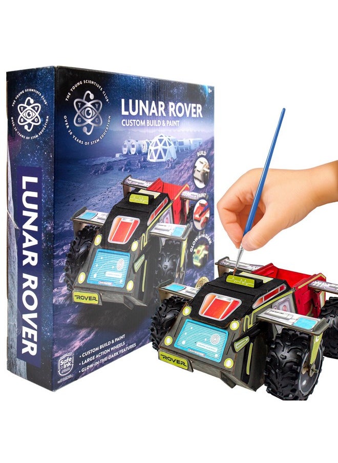 The Young Scientists Club The Young Scientists Club Lunar Rover, Custom Build & Paint Models of NASA Space Explorers, Wooden 3D Puzzle, Science Kit, STEAM Craft Kits for Kids, Space Toys for Kids 8-10  - Image 1