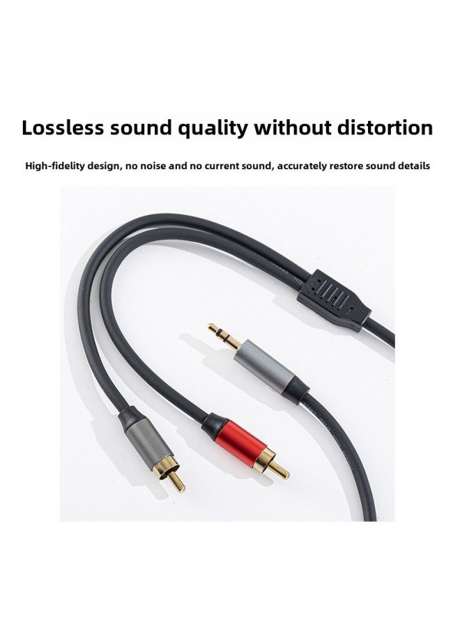 3.5mm One-to-two Audio Cable 1 To Two RCA Double Lotus Computer Audio Mobile Phone 1 To 2 Lotus Head Audio Cable-Color:Type-C Turn Double Lotus Head-Length:1.5 M  - Image 5