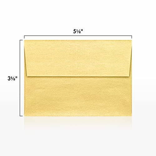 LUXPaper أظرف دعوات LUXPaper 4Bar A1 | قابلة للفتح والضغط | 3 5/8" × 5 1/8" | ذهبي معدني | 80 رطل نص | 50 عدد - Image 3