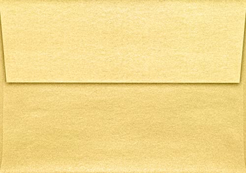 LUXPaper أظرف دعوات LUXPaper 4Bar A1 | قابلة للفتح والضغط | 3 5/8" × 5 1/8" | ذهبي معدني | 80 رطل نص | 50 عدد - Image 2