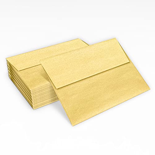LUXPaper أظرف دعوات LUXPaper 4Bar A1 | قابلة للفتح والضغط | 3 5/8" × 5 1/8" | ذهبي معدني | 80 رطل نص | 50 عدد - Image 5