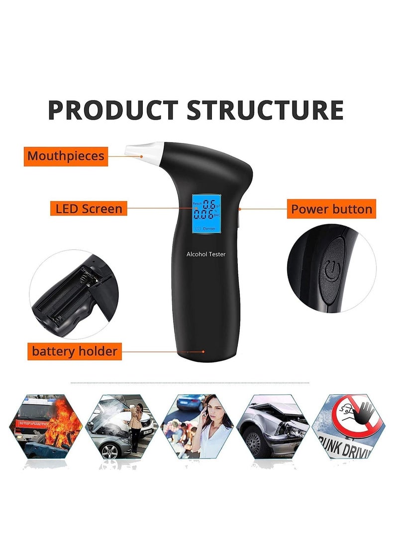 Breath Tester, Portable Digital Breathalyzer With LCD Screen - Image 2