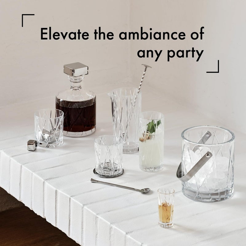Orrefors City Highball Glass (Set of 4) - 12 Fl. Oz., Asymmetric Design, Versatile Glassware for Cocktails, Margaritas, Water, Iced Tea, Soda, Dishwasher Safe - Image 5