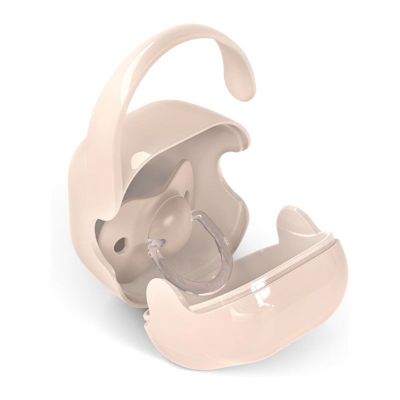 Suavinex, Baby Pacifier Holder, for Carrying 2 Pacifiers, Box – Durable and Easy to Clean Case, with Flexible Handle for Hanging from Bag, Trolley or Cot, Secure Closure, +0 Months, Birdies Pink - Image 2