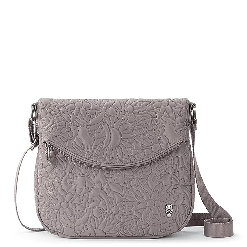 Sakroots Foldover Crossbody Bag in Eco-Twill with Adjustable Strap, Mushroom Spirit Desert Quilted - Image 2