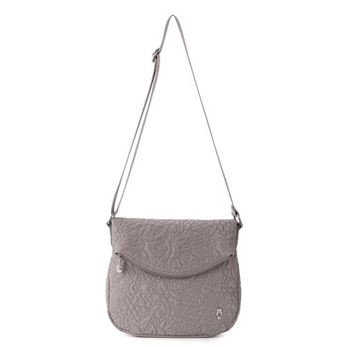 Sakroots Foldover Crossbody Bag in Eco-Twill with Adjustable Strap, Mushroom Spirit Desert Quilted - Image 1