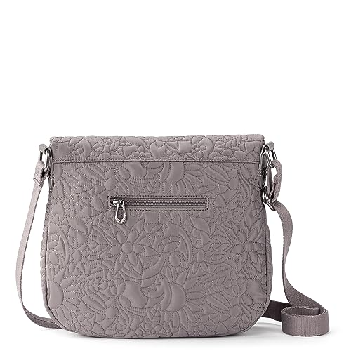 Sakroots Foldover Crossbody Bag in Eco-Twill with Adjustable Strap, Mushroom Spirit Desert Quilted - Image 5