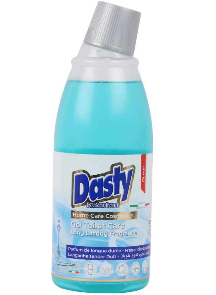 Dasty Toilet Cleaner And Freshener With Ocean Scent, Removes Limescale Deposits With Each Flush And Disinfects Under The Rim, Italian-Made, 750 ml.