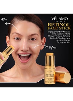 VELAMO ADVANCED Retinol Face Stick: Reduce Fine Lines Wrinkles And Uneven Texture - Retinol Cream Wrinkle Cream For Face Anti Wrinkle Cream Anti Aging Face Cream - 0.28 Oz/8G  - Image 3