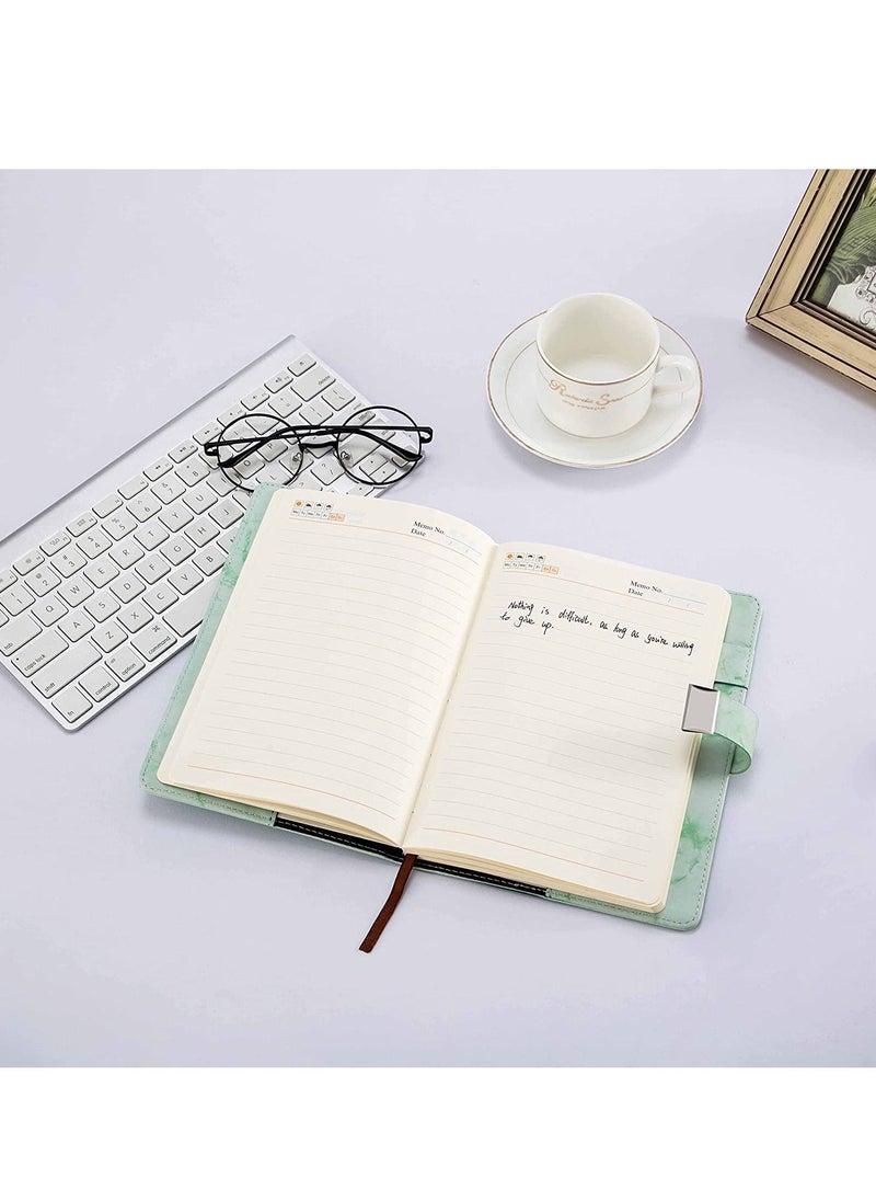 SYOSI Marble Diary With Lock For Girls And Boys Secret Journal Cute Notebooks Pu Leather Creative Notebook Writing Planner  - Image 3