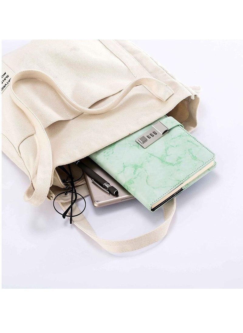 SYOSI Marble Diary With Lock For Girls And Boys Secret Journal Cute Notebooks Pu Leather Creative Notebook Writing Planner  - Image 4