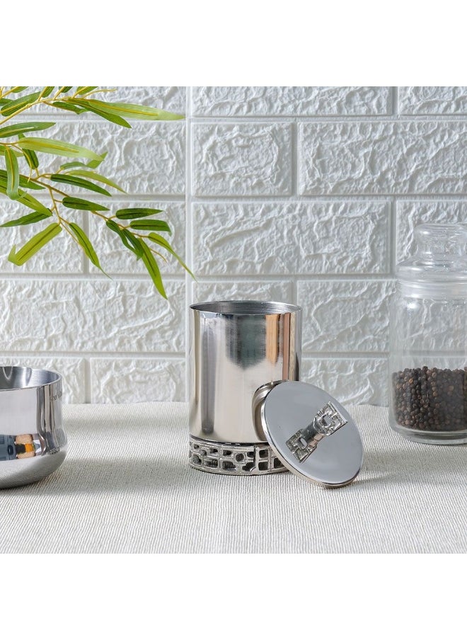 Avalon - Avalon Canister Stylish and Durable Storage Canister for Kitchen Pantry and Home Use Perfect for Storing Sugar Flour Spices and Other Essentials Elegant Design 10X10X16 Cm Nickel - Image 1