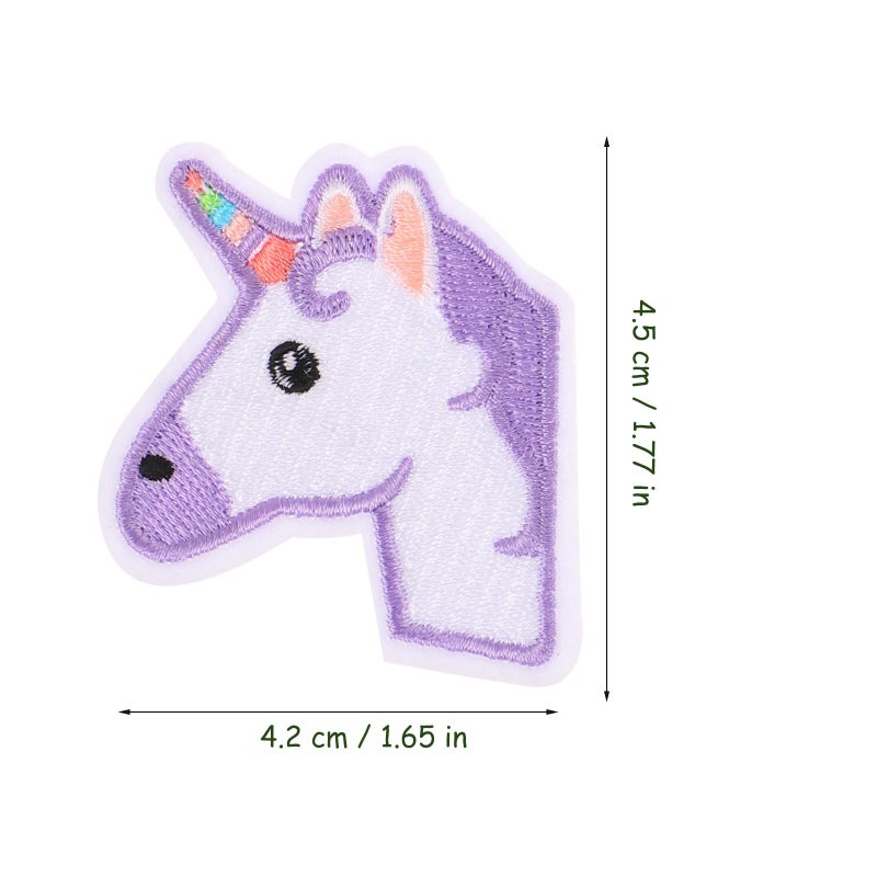 Unicorn Embroidery Fabric Patch Set For Clothing Bags DIY Decoration 3PCS - Image 3