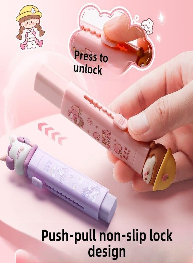 SAMVARDHAN Eraser for Kids –Character Eraser with Clutch Set, Stationary Set for Kids, Rubber, Fancy Kawaii Erasers for Birthday Return GIF (Unicorn Pack of 2) - Image 3