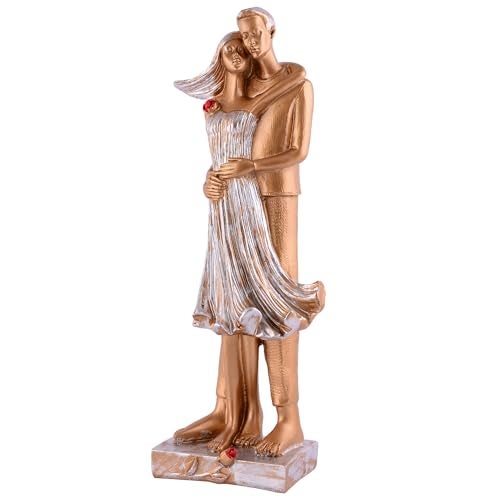zart Romentic Love Couple Showpiece for Home Decor in Showpieces Golden - Image 5