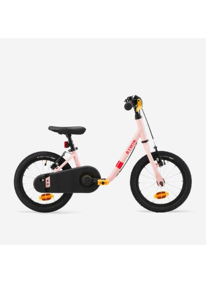 Btwin Kids' 3-5 Years 2-in-1 14-Inch Balance Bike Discover 500 - Pink  - Image 1