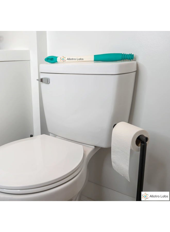 Allotro Labs Extended Reach Comfort Kit - Includes Long Reach Toilet Wiping Tool and Long Reach Bath Brush. Designed to Help Anyone with Accessibility Issues Like The Elderly, Pregnant, and Physically Challenged - Image 4
