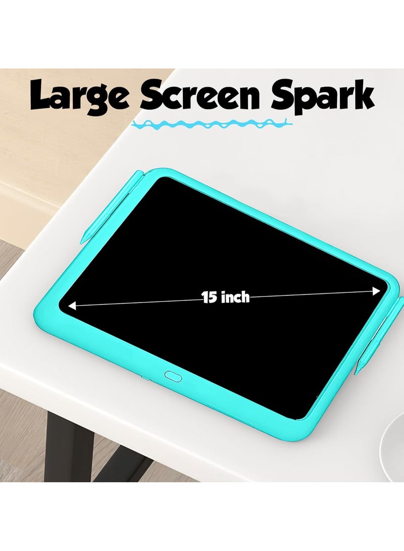 سبوتيجو تابلت كتابة LCD مع قلم للاطفال - تابلت رسم للاطفال مقاس 15 انش - تابلت كتابة ملون للاطفال الصغار، تابلت رسم تعليمي للاطفال للمدرسة والمنزل، تابلت رسم LCD قابل للمسح للبنات والاولاد - Image 2