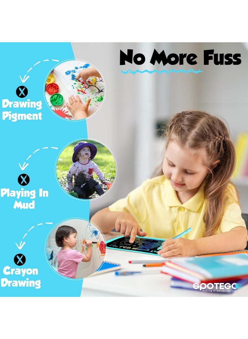 سبوتيجو تابلت كتابة LCD مع قلم للاطفال - تابلت رسم للاطفال مقاس 15 انش - تابلت كتابة ملون للاطفال الصغار، تابلت رسم تعليمي للاطفال للمدرسة والمنزل، تابلت رسم LCD قابل للمسح للبنات والاولاد - Image 3