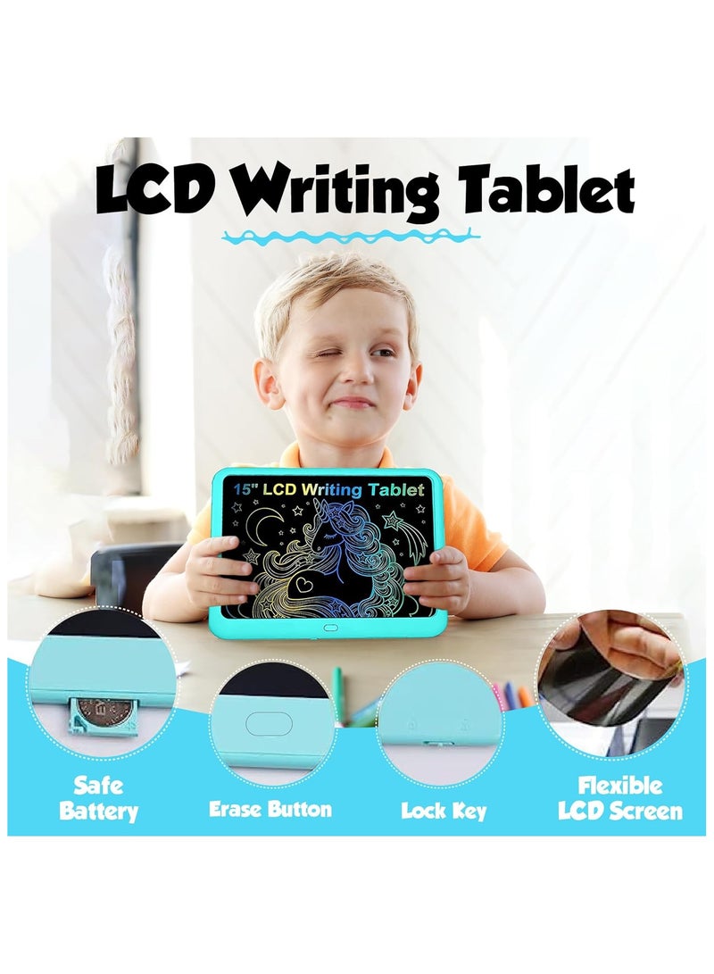 سبوتيجو تابلت كتابة LCD مع قلم للاطفال - تابلت رسم للاطفال مقاس 15 انش - تابلت كتابة ملون للاطفال الصغار، تابلت رسم تعليمي للاطفال للمدرسة والمنزل، تابلت رسم LCD قابل للمسح للبنات والاولاد - Image 5