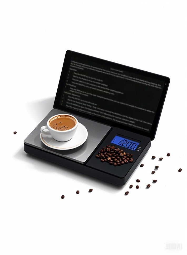 LCD Digital Scale Portable Mini Jewelry Gold Weight Scale Micro Gram Scale 0.1g-500g Electronic Weighing Coffee Scale Pocket Scale,Black - Image 4