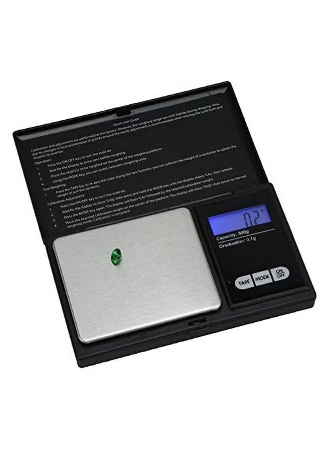 LCD Digital Scale Portable Mini Jewelry Gold Weight Scale Micro Gram Scale 0.1g-500g Electronic Weighing Coffee Scale Pocket Scale,Black - Image 3