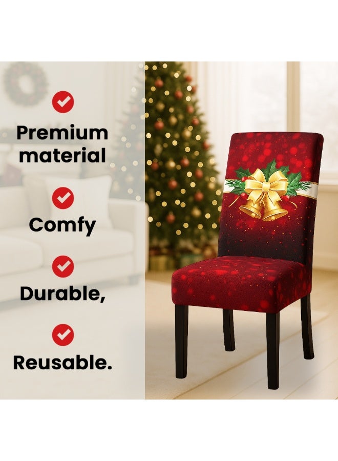 PRINTSHOP4ME Christmas Chair Covers 40x65 Cm – Festive Dining Chair Slipcovers For Holiday Party Decorations–Ideal For Family Gatherings,Christmas Dinner - Image 5
