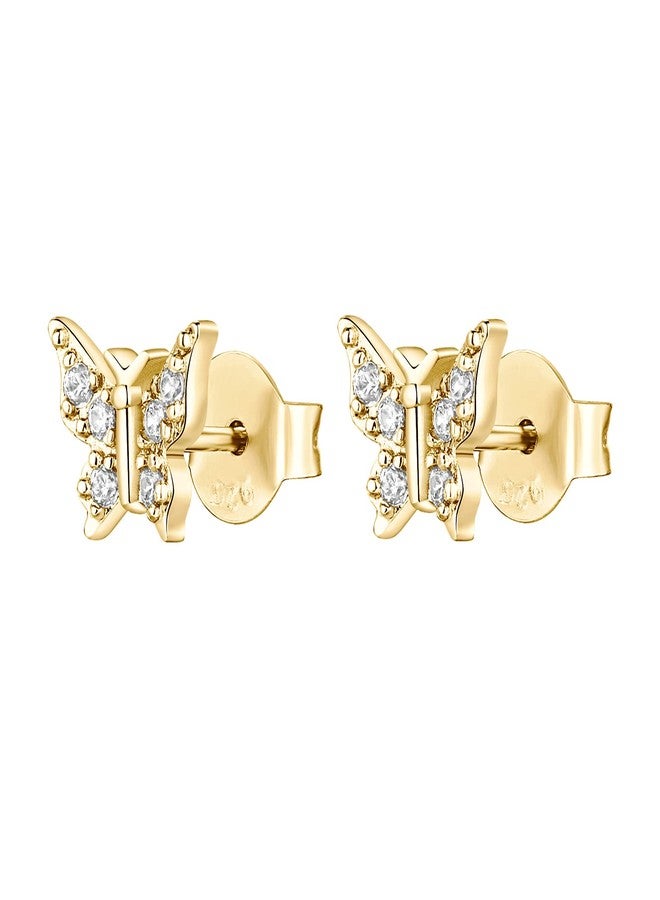 PAVOI 14K Gold Played Butterly Stud Earring - Image 3