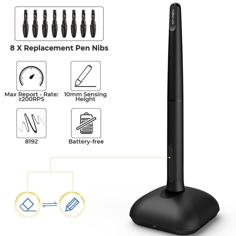 XPPen Deco01 V3 Digital Graphics Drawing Pen Tablet (10" x 6.25", 16384 Levels of Pressure Sensitivity, Battery-Free Passive Stylus, Pink) - Image 2