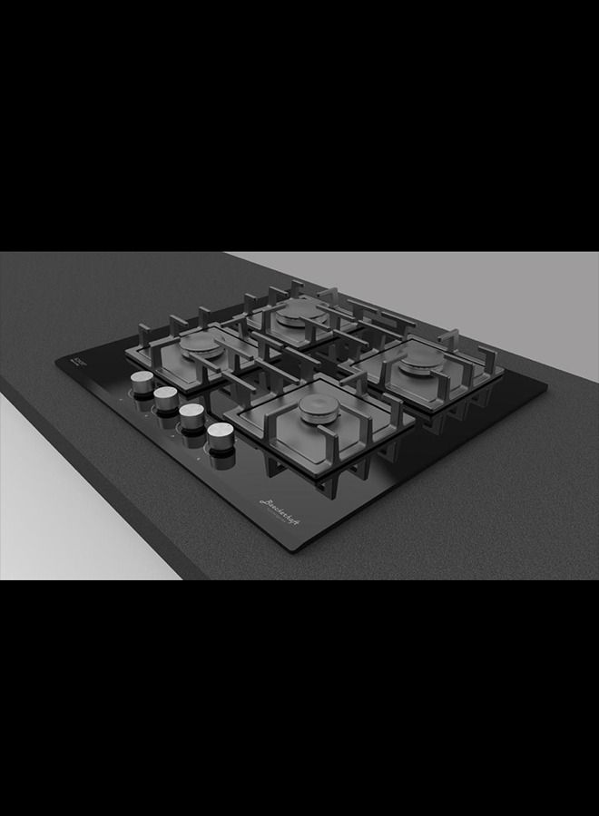 Baeckerhaft Built-in Black Glass Hob 60cm made in Italy with 2 years Warranty  - Image 1