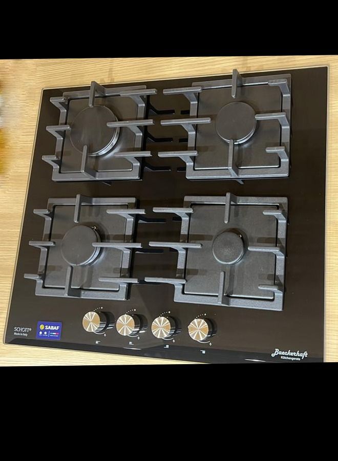 Baeckerhaft Built-in Black Glass Hob 60cm made in Italy with 2 years Warranty  - Image 2