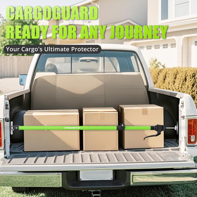 KILOUPOLE Adjustable Cargo Bars, 40" to 79" Non-Slip Truck Bed Divider, Cargo Bar for Pickup Truck Bed Cargo Bars for SUVs, Trailers, Vans, with Cargo Net Organizer and Divider Bar, 1-Pack - Image 2