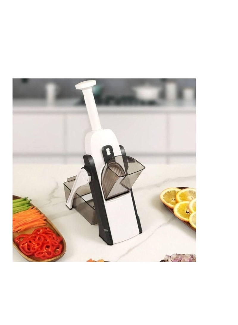 OM Powerful Vegetable Slicer & Grater - Multi-Blade for Various Uses (Black) - Image 2