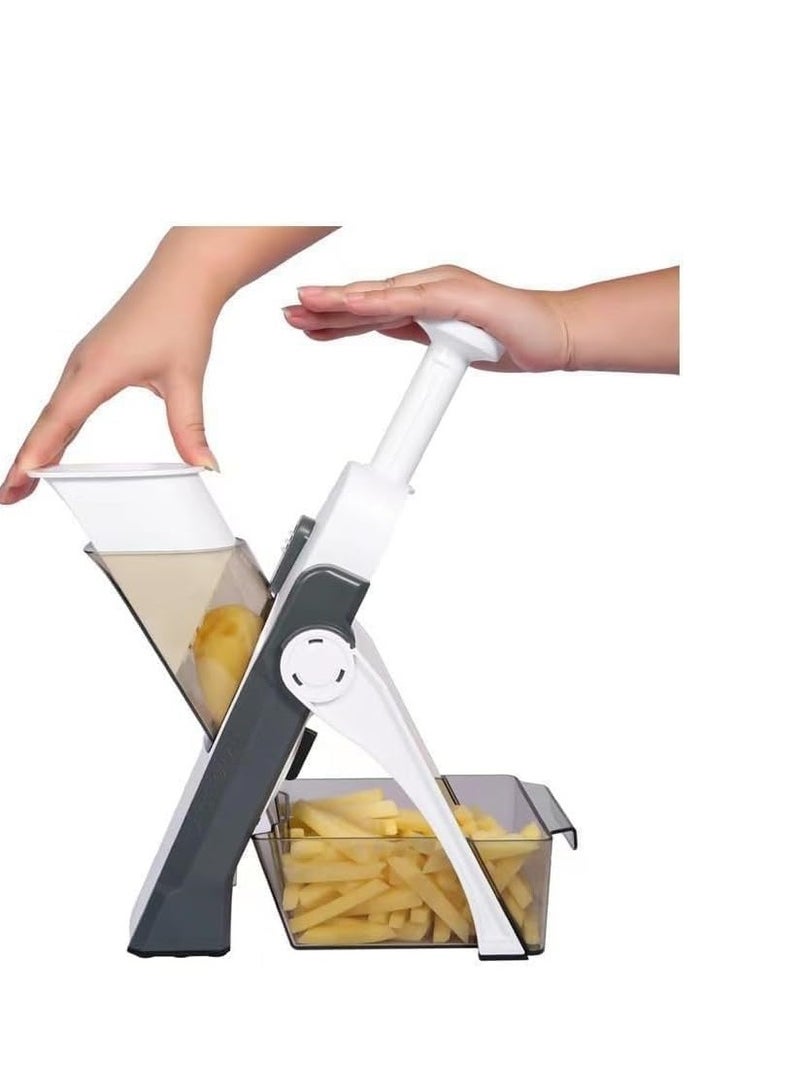 OM Powerful Vegetable Slicer & Grater - Multi-Blade for Various Uses (Black) - Image 3