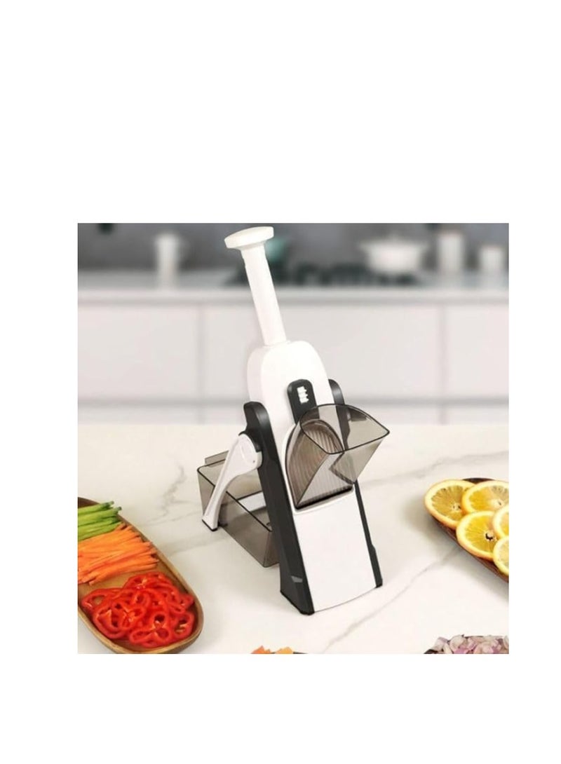 OM Powerful Vegetable Slicer & Grater - Multi-Blade for Various Uses (Black) - Image 4