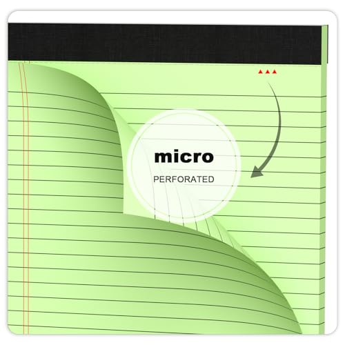 AILZFEI Colored Legal Pads 8.5 x 11 Note Pads 8.5 x 11 inch, Wide Ruled Clear Print Writing Pads 30 Sheets/Pad, 80gsm Colored Paper, Perforated Notepad with Sturdy Back (3 Pads) - Image 5
