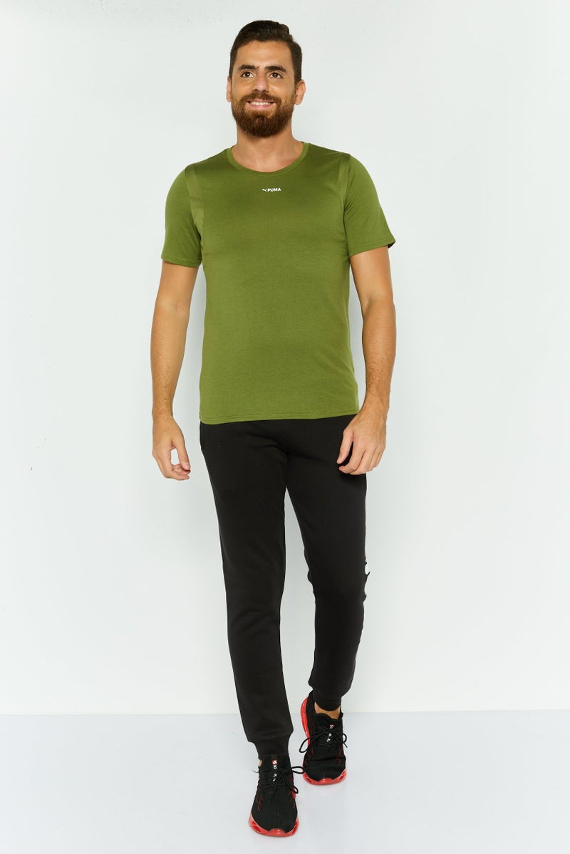 PUMA Men Sportswear Fit Short Sleeves Outdoor T-Shirt, Olive - Image 2