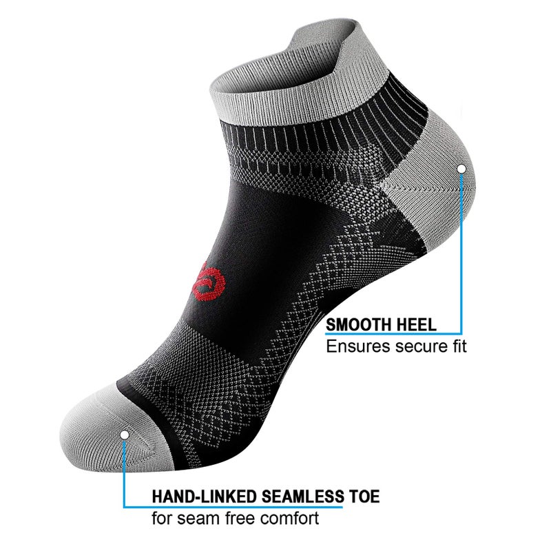 PAPLUS Low Cut Compression Socks for Men and Women, No Show Ankle Running Compression Foot Socks with Arch Support for Plantar Fasciitis, Cyling, Athletic, Flight, Travel, Nurses - Image 4